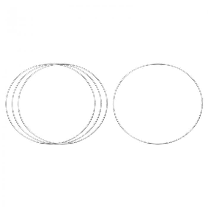 クラフト用メタルフープ4個 7.5インチドリームキャッチャーリングフローラルマクラメフープ ウェディン..