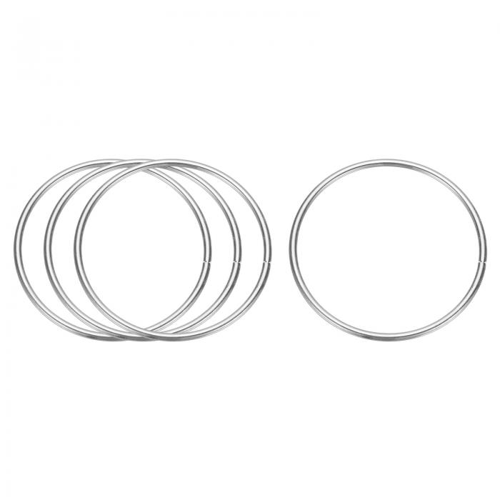 クラフト用メタルフープ4個 2.6インチドリームキャッチャーリングフローラルマクラメフープ ウェディン..