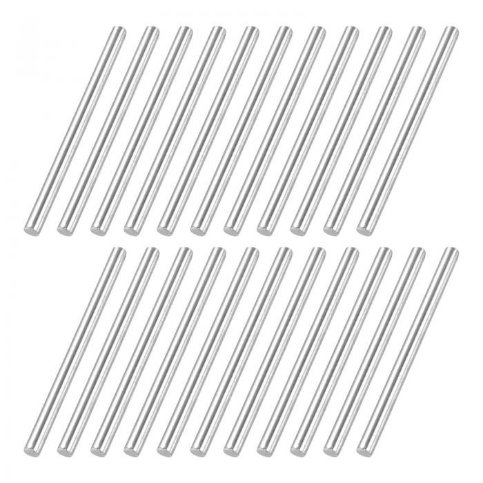 22個304ステンレス鋼丸棒、直径3/16インチ(5mm)、長さ3インチ(75mm)、金属の実体シャフト棒、鋼棒旋盤..