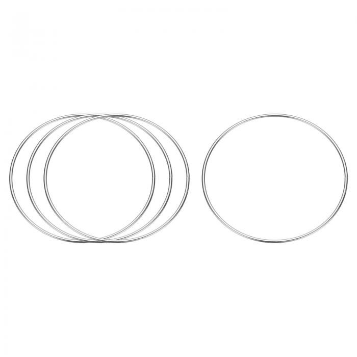 クラフト用メタルフープ4個 4.7インチドリームキャッチャーリングフローラルマクラメフープ ウェディン..