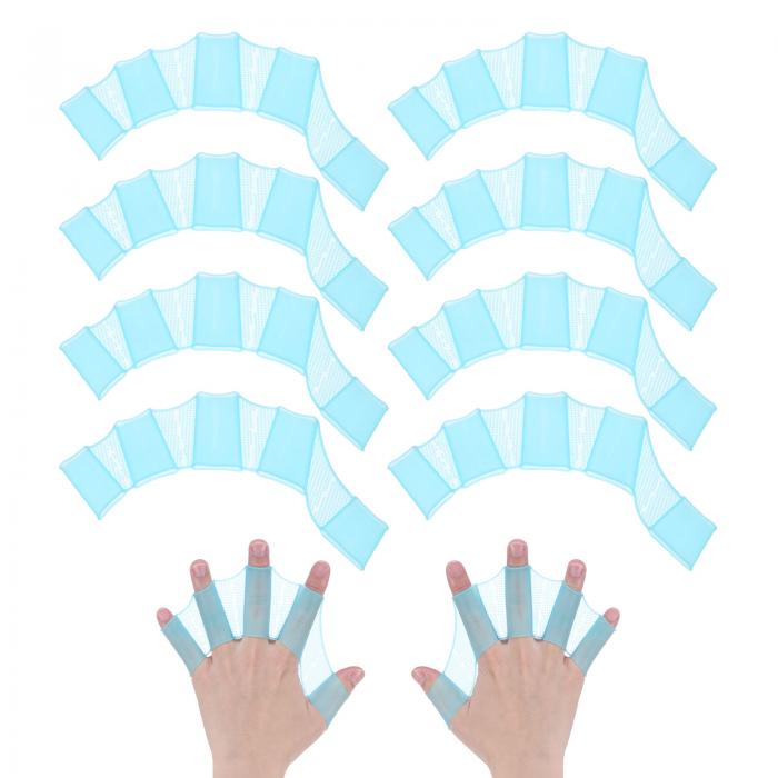 M METERXITY 4ペアのシリコン製水泳手袋 ウェブ付きスイムグローブ ハーフフィンガー フロッグタイプ ..