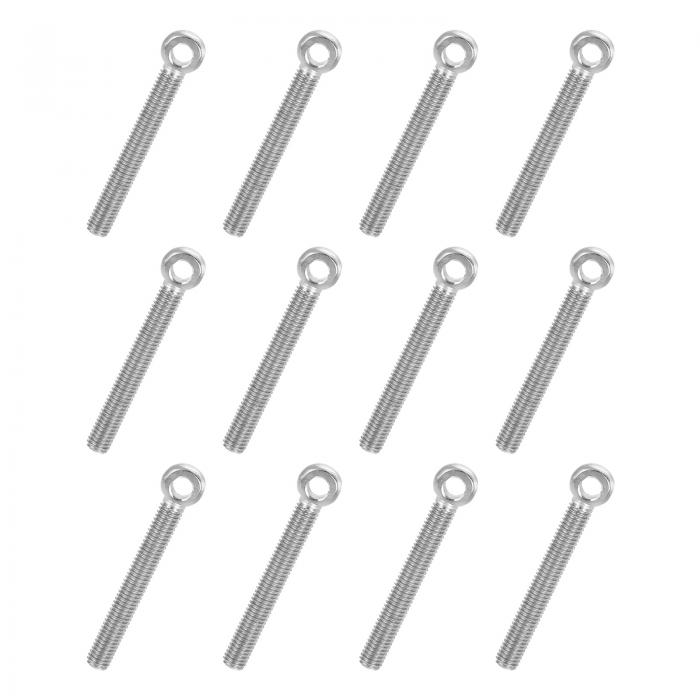 PATIKIL アイボルト M5x40mm 12個 ステンレス製 ボルトセット 吊り下げ 家具の固定 補強 家庭 事務所 ..