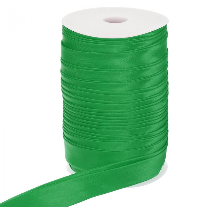 PATIKIL ダブルフォールドバイアステープ 1"×55ヤード 連続バイアスバインディングテープ 縫製キルティングヘムパイピングアパレルクラフト用サテン生地 緑
