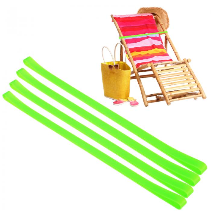 M METERXITY ビーチチェア用のタオルバンド4個セット、再利用可能なビーチタオルクリップ、弾性風防ス..