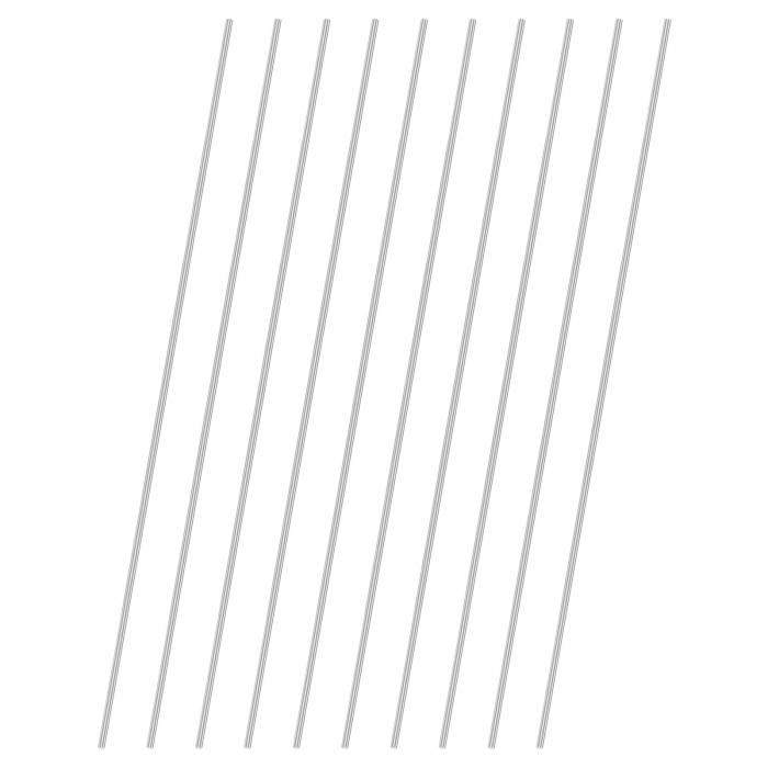 M METERXITY 10パック304ステンレス鋼ソリッドラウンドロッド 2.5x300mmメタルソリッドシャフトロッド ..