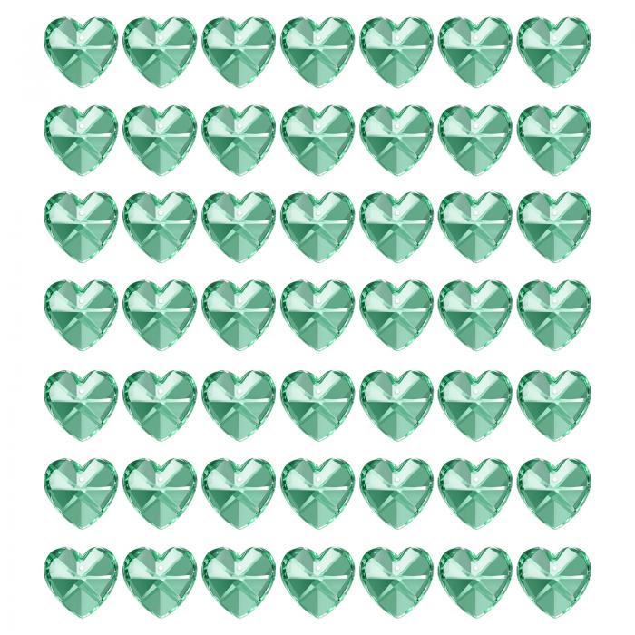 PATIKIL K9水晶ハートビーズ1穴ペンダント、50個入り14mmシャンデリアプリズムパーツ装飾吊りビーズ、D..