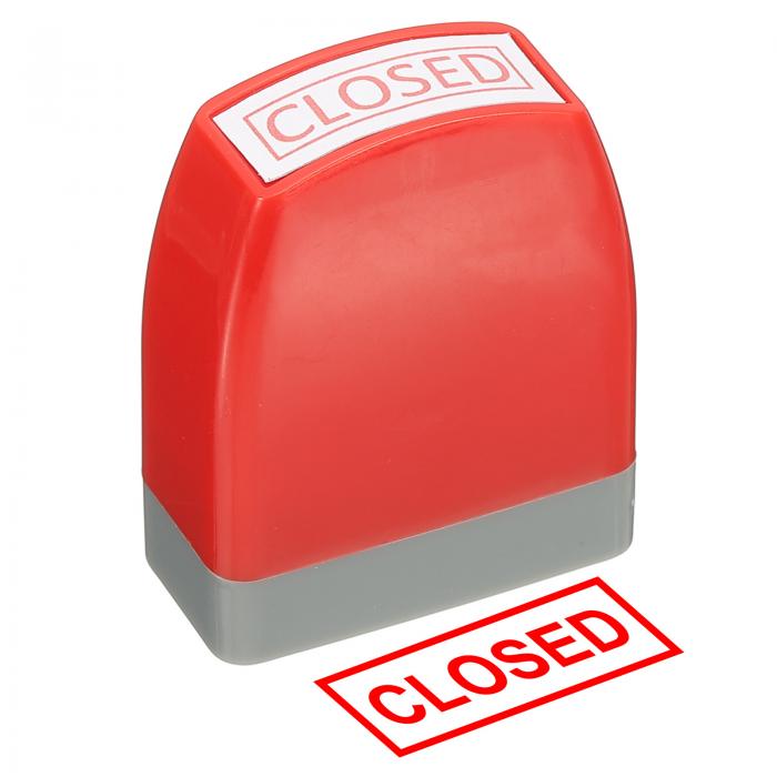 PATIKIL 自己インキング閉店通知スタンプ レッドインクオフィス事前インキメッセージスタンプ レッド