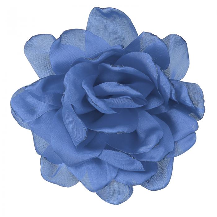 PATIKIL シルクサテンフラワーブローチピン4.7" 大きなピオニー花 ラ ペルピン 女性用ウェディングパーティー誕生日ダンスバンケットドレス衣類帽子バッグ装飾 ネイビーブルー