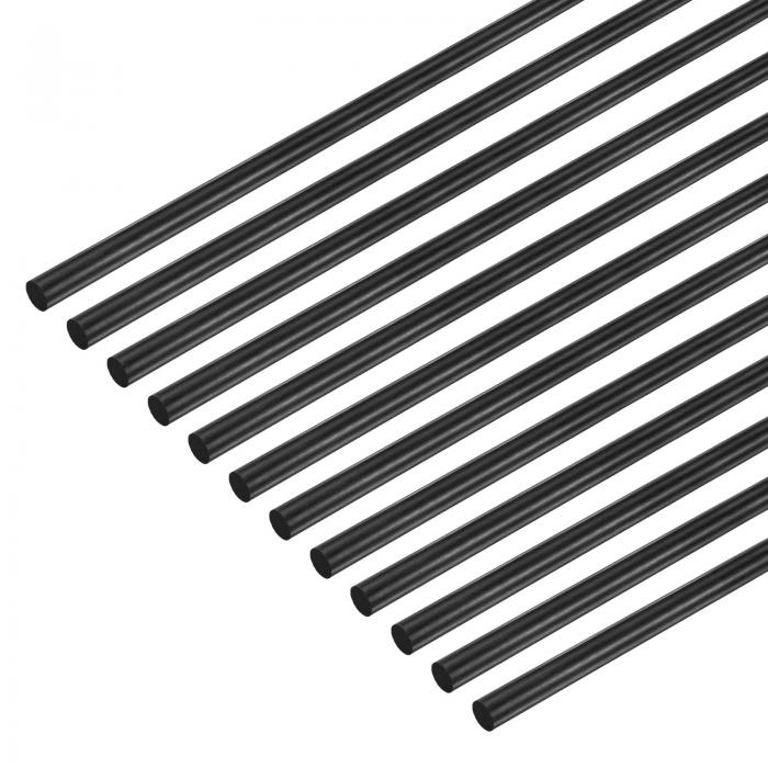 M METERXITY 12本入りのカーボンファイバーロッド、300mmの長さ1.5mmの直径のカーボンファイバーソリッ..