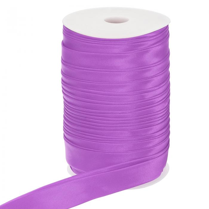 PATIKIL ダブルフォールドバイアステープ 1"×55ヤード 連続バイアスバインディングテープ 縫製キルティングヘムパイピングアパレルクラフト用サテン生地 グレープパープル