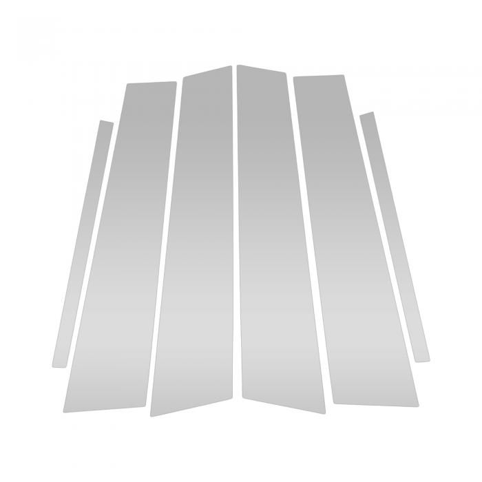 VekAuto Cadillacに対応CT5 2020-2023用6個入りドアピラーウィンドウトリム シルバートーン フロントリア左右 アンチスクラッチステッカーピラーポスト ドアアウターエクステリアカバー