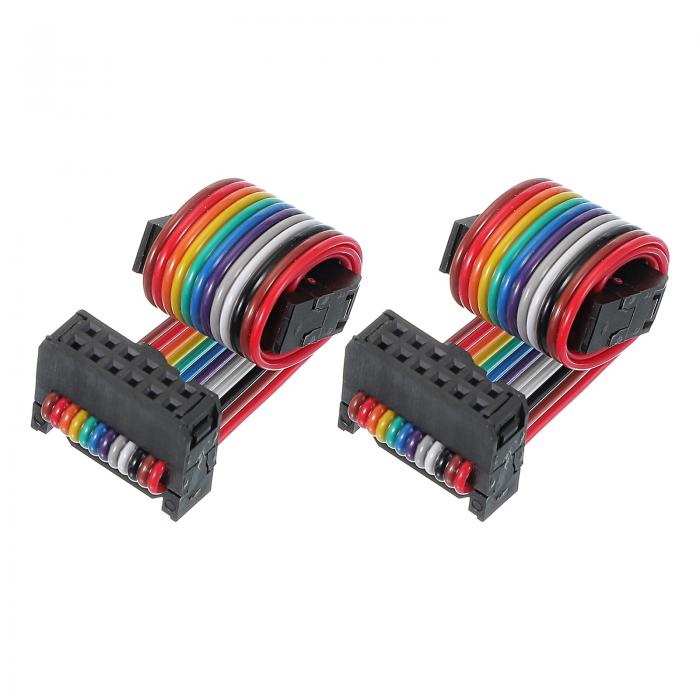 PATIKIL 12 ピン IDCコネクター平リボンケーブル2.54 mmピッチ長さ150 mm幅15 mm 2個デュアルロー テー..