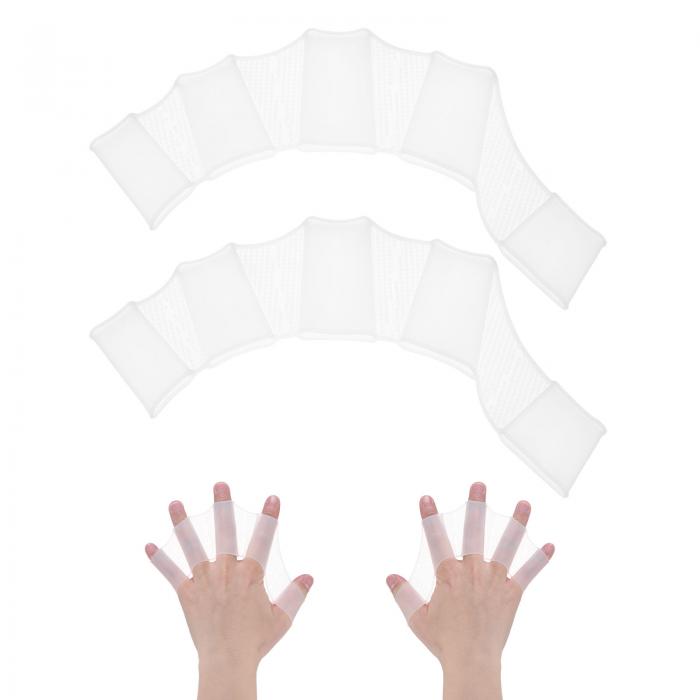 M METERXITY 1 ペアのシリコン製水泳手袋 ウェブ付きスイムグローブ ハーフフィンガー フロッグタイプ ..