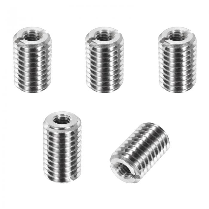 PATIKIL スレッドアダプタースリーブ縮小ナット 5個M10x1.5メスからM5x0.8オス修理インサートナットス..