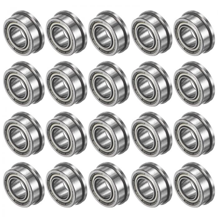 M METERXITY 20個入りFR188ZZフランジ付きボールベアリング 1/4" x 1/2" x 1/5" ダブルメタルシールド ..