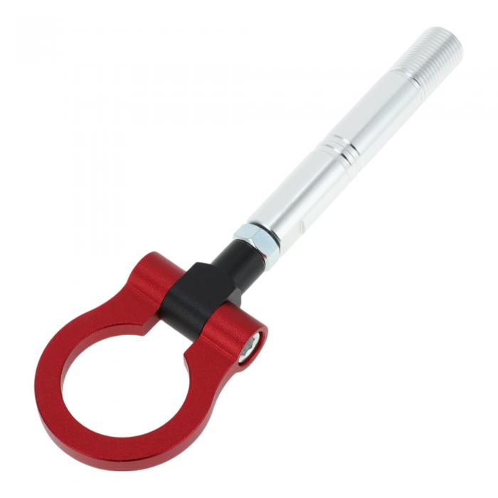 VekAuto フロント/リアトレーラーリングアイ牽引フック、TOYOTAに対応アバンザ用バンパースクリューオン牽引フック折りたたみ式レーシングトレーラーフックアルミニウム合金レッド