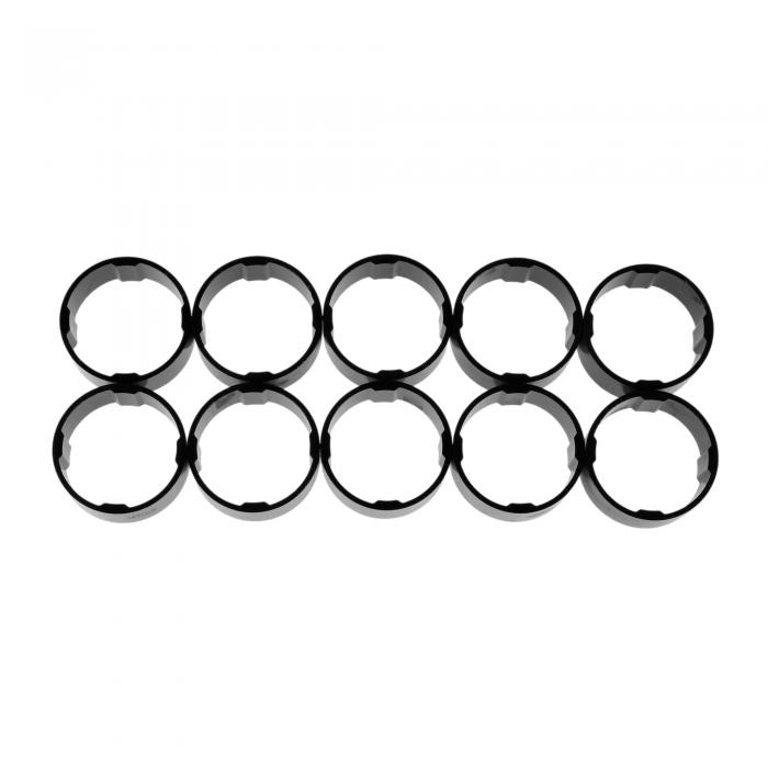 HEROFFIX 自転車ヘッドセットスペーサー15mm バイクハンドルステムスペーサー28.6mm 1-1/8インチ ブラ..