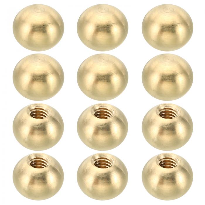 PATIKIL 12個M4 x 10mmボールスレッドキャップナットノブ 真鍮金照明器具用ネジナットランプ装飾用ネジ..