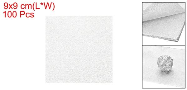 PATIKIL アルミホイルキャンディラッパー 3.5x3.5インチ 100枚 スクエア オレンジ柄 アルミホイル キャンディ包装紙 DIY チョコレート キャンディ パッケージング 装飾 シルバー 2