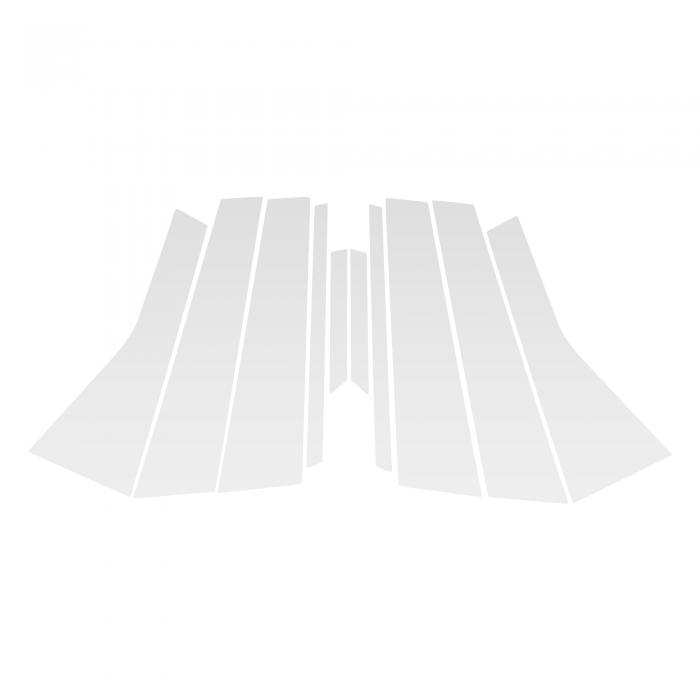 VekAuto フォルクスワーゲンに対応トゥアレグ11-18用のドアピラーウィンドウトリムフロントリア左右アンチスクラッチステッカーピラーポストドアアウターエクステリアカバー10個