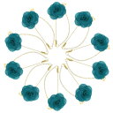 M METERXITY メンズスーツ用 カメリアフラワーラ ペルピン10個セット 金リーフブローチ付き カメリアブローチピン ウェディングアクセサリー/スーツタ...