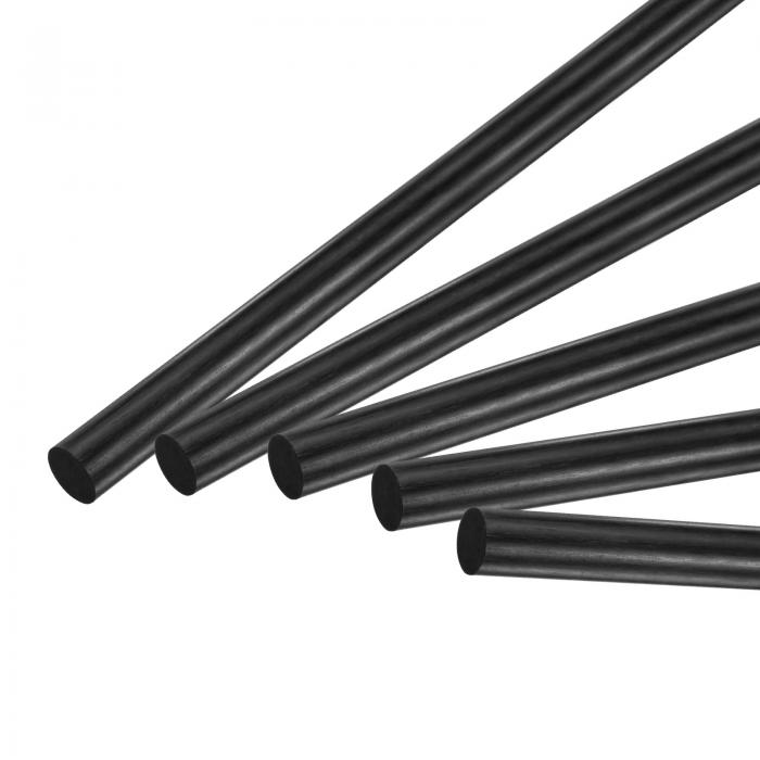 M METERXITY 5本入りのカーボンファイバーロッド 300mmの長さ6mmの直径のカーボンファイバーソリッドク..