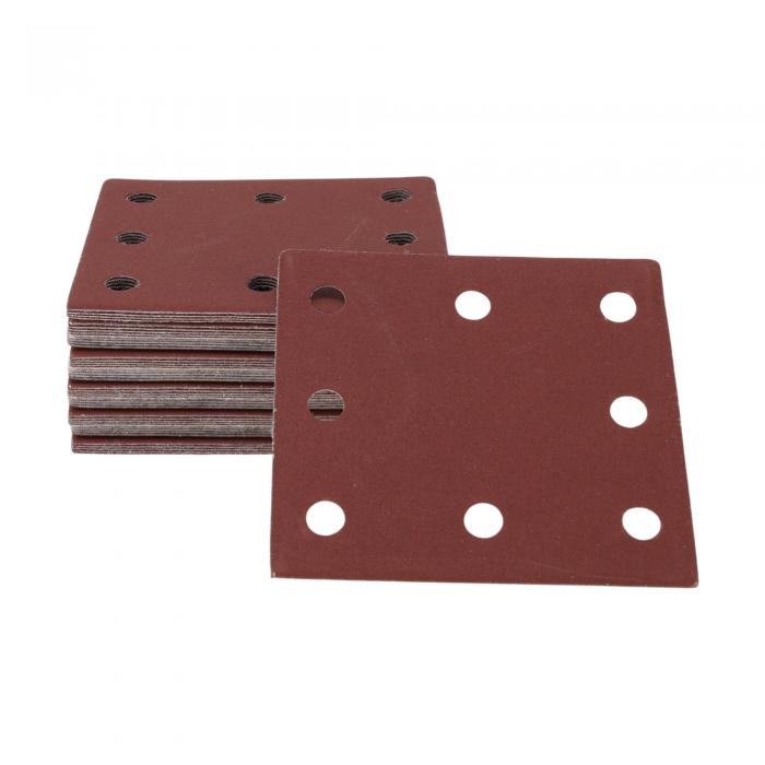 TUCKBOLD 50個 長方形サンドペーパー 8穴 400グリット フック＆ループサンディングシート ユニバーサル..