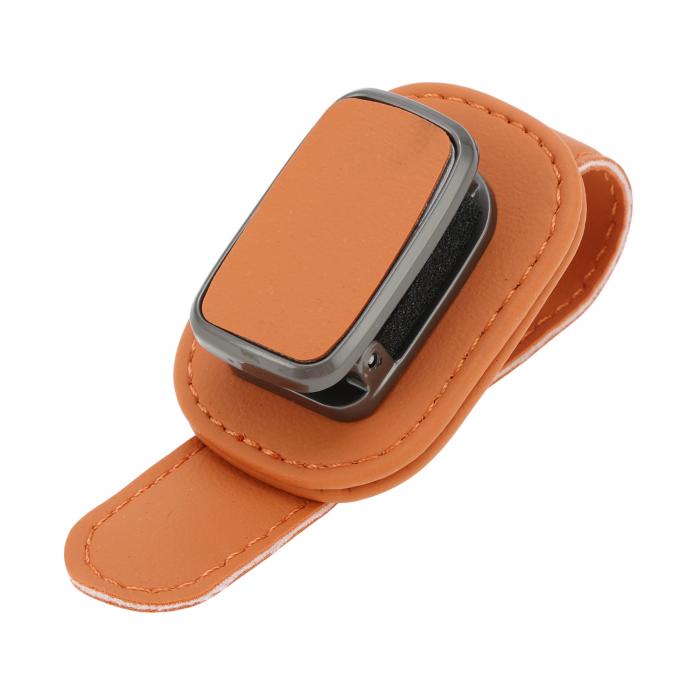 A ABSOPRO 車用サングラスクリップ ユニバーサル サンバイザー用 サングラスホルダー 車用 PUレザー メ..