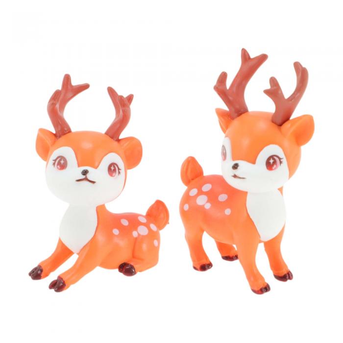 RENEWREVITAL ミニ置物 ミニチュア オーナメント 2個 セット 動物 フィギュア 可愛い DIY 卓上 オフィス 車内 装飾 贈り物 風景 盆栽 飾...