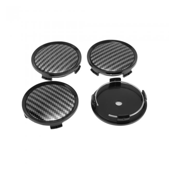 ACROPIX 4個 ホイールセンターキャップ ハブキャップ リムセンターキャップ 70 mm ホイールキャップ ハブキャップ センターカバー ブラック フェードロゴ付き プラスチック 4クリップ ブラック