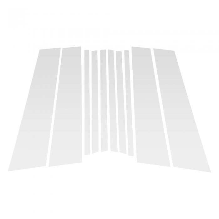 VekAuto フォルクスワーゲンに対応ティグアン用のドアピラーウィンドウトリムフロントリア左右アンチスクラッチステッカーピラーポストドアアウターエクステリアカバーシルバートーン10個