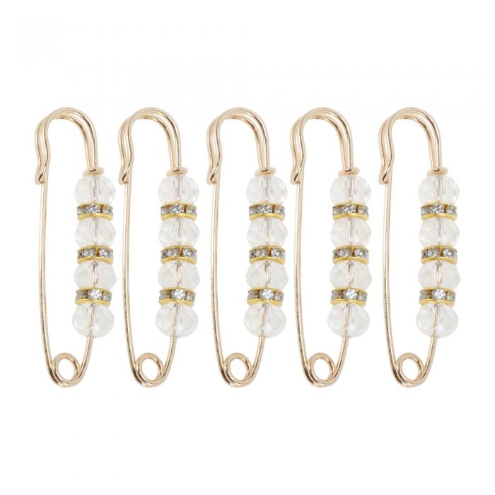 CAPASTEC 安全ピン ウエスト調整クリップ アクセサリパーツ カラフルなラインストーンメタルピン シャ..