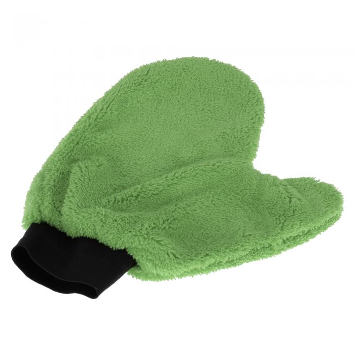 Hihaha 1 Pc カーウォッシュタオル コーラルフリース カークリーニングワイピングドライヤー カーウォッシュツール 25x20x1cm グリーン(2)