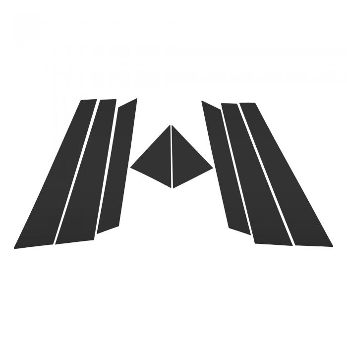 VekAuto ジャガーに対応F-Pace 2016-2022用のドアピラーウィンドウトリムフロントリア左右アンチスクラッチステッカーピラーポストドアアウターエクステリアカバーブラック8個