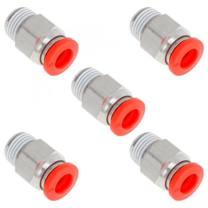 TUCKBOLD プッシュ・トゥ・コネクト・エア・フィッティング 1/4" メールスレッド エアーライン クイッ..