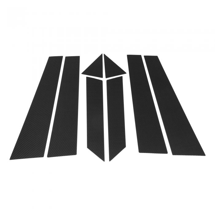 VekAuto ジャガーに対応E-Pace 2018-2024用のドアピラーウィンドウトリムフロントリア左右アンチスクラッチステッカーピラーポストドアアウターエクステリアカバー8個