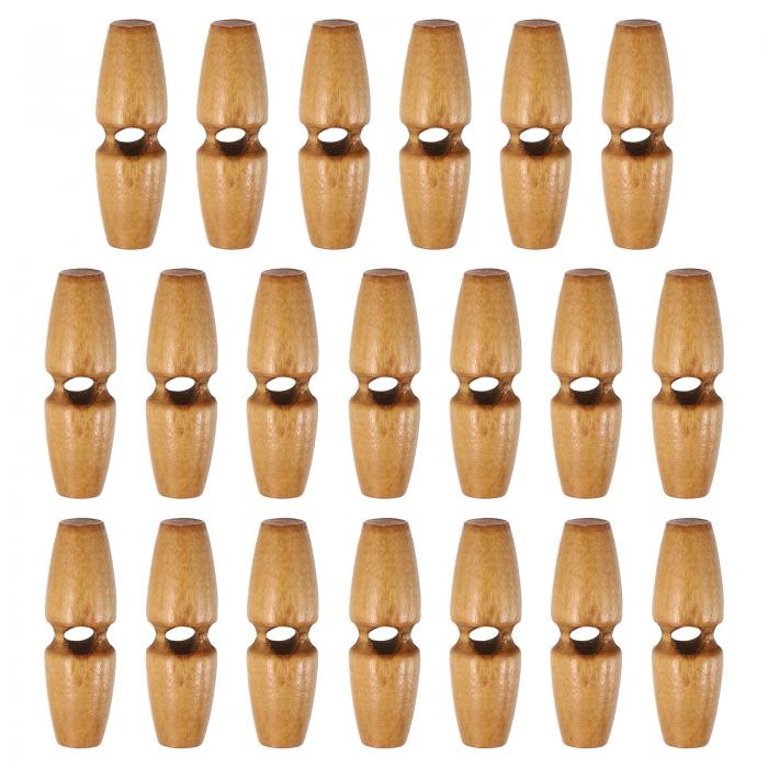 20個 木製トグルボタン30mm / 1.2