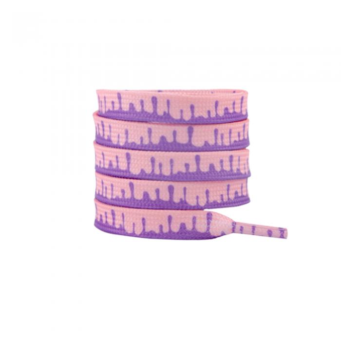 ƥ㤨Elerevyo Colorful Shoe Strings Gradient Melted Patterned Shoelaces Shoe Laces for Sneakers 1 Pair Purple and Pink 100cm/39.4