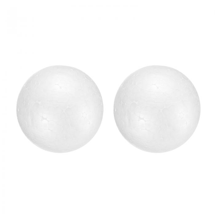 2個 白いフォームボール 3.1インチ ポリスチレンクラフトフォームボール アート 家庭用 DIY パーティー..