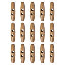 15個 木製トグルボタン60mm / 2.4