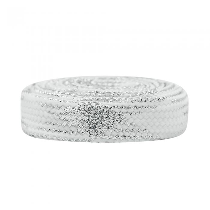 Elerevyo メタリックチェック柄靴ひも エクストラワイド ファットコントラストカラー フラットシューレ..