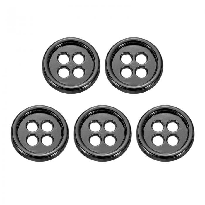 5個 メタルボタン10mm（0.39インチ）4つ 穴合金丸いボタンクラフト裁縫アクセサリー 衣類DIYクラフト装..