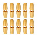 10個 木製トグルボタン40mm / 1.6