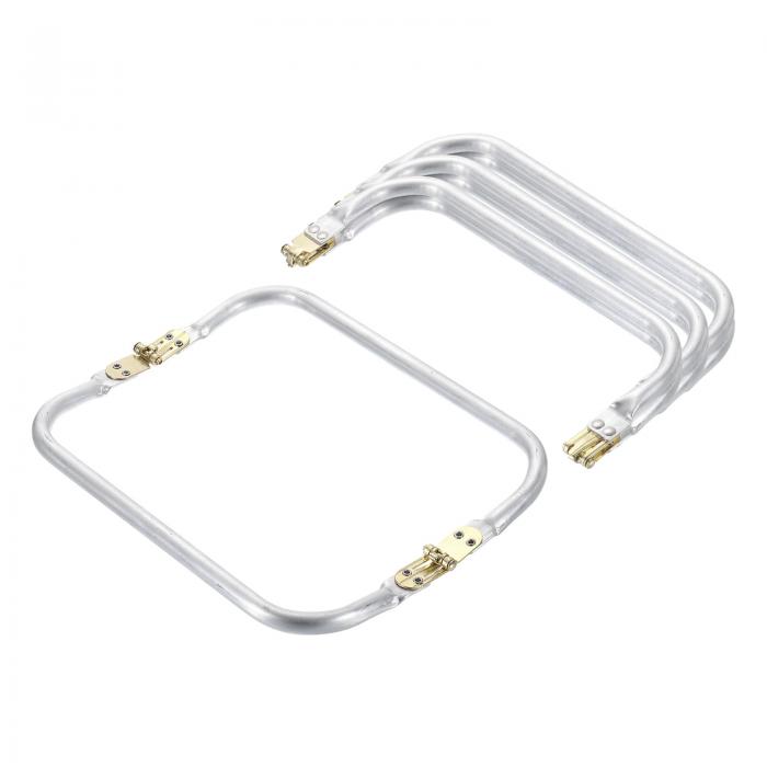 メタルパースフ レーム8インチ、4個の長方形フレームキスロック、DIYパースハンドルバッグ製作用のバッ..