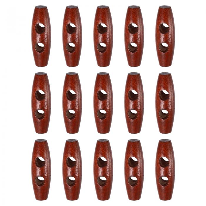 15個 木製トグルボタン35mm / 1.4