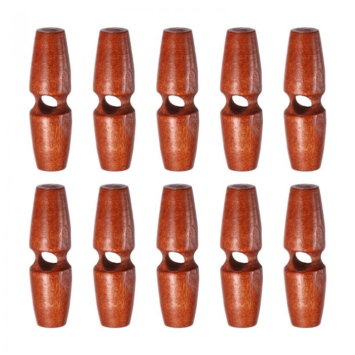 10個 木製トグルボタン40mm / 1.6