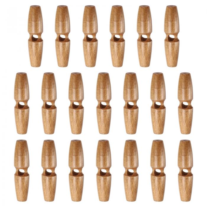 20個 木製トグルボタン60mm / 2.4