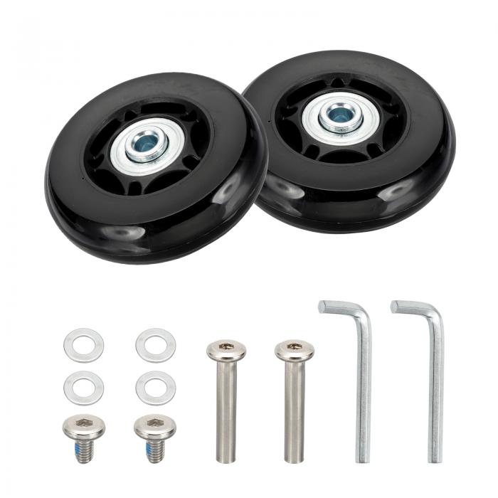 スーツケース用 車輪交換キット 64x18mm PUスーツケース車輪修理キット スムーズなトロリー交換用スイ..