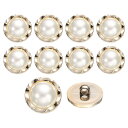 25mm丸型樹脂ビンテージ衣類ボタンメタルコートパールボタンクラフトアクセサリー衣類コート装飾クラフトDIYプロジェクト ベージュ