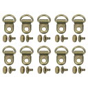 20セットの靴ひもフック、ブーツレースフックDリングアイレットバックル、リベット付き、ハイキングブーツシューレザーバッグ用のブーツアイレット修理クリップ、9x1...